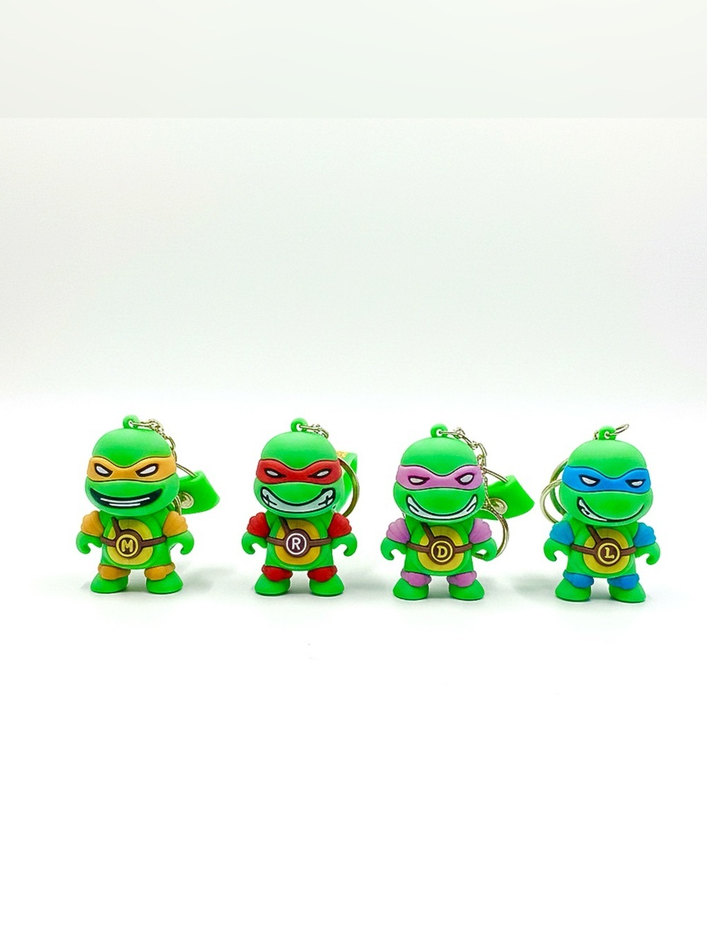 NWOT Green Ninja Turtle Keychain Bag Charms-Set of Colorful Collectible Figures